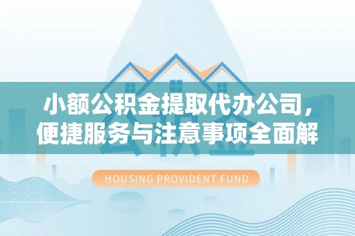 通榆小额公积金提取代办公司，便捷服务与注意事项全面解析