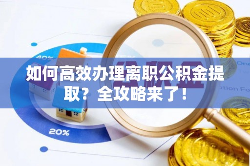 通榆如何高效办理离职公积金提取？全攻略来了！