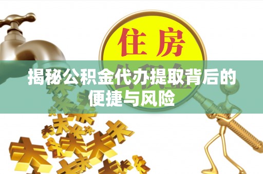 通榆揭秘公积金代办提取背后的便捷与风险
