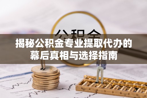 通榆揭秘公积金专业提取代办的幕后真相与选择指南